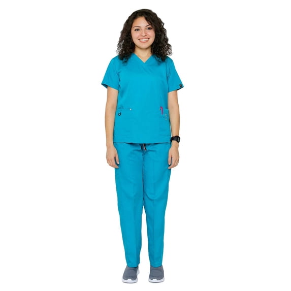 Women's 11 Pocket Slim Fit Uniform Scrubs - Style 408
