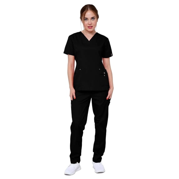 Women's 11 Pocket Stretch Slim Fit Uniform Scrubs - Style ST408