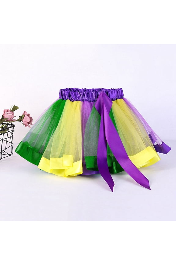 Women's 12 Piece Mesh Splicing Colorful Tutu Half Length Bow Rainbow Short Skirt Tutu Skirt Tassel Skirt Dance Skirt Skirts for Men Girls Ballet Skirt Skirt for Girls Womens Skirts Midi Length Mobile