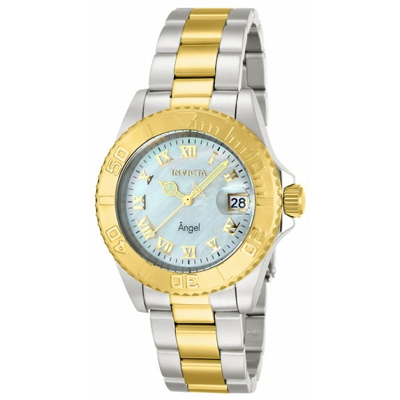 Women's 14364 Angel Analog Display Swiss Quartz Two Tone Watch