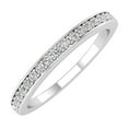 thumbnail image 1 of Women's 14K White Gold Round Diamond 1/4 Carat TCW Pave Set Wedding Band Eternity Ring 2.2 mm, 0.25 Ct Natural Diamond, Ring Size 8.5, 1 of 4