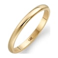 thumbnail image 1 of Women's 14K Yellow Gold 2mm Traditional Classic Plain Wedding Band Ring Size 6, 1 of 5