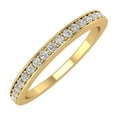 thumbnail image 1 of Women's 14K Yellow Gold Round Diamond 1/4 Carat TCW Pave Set Wedding Band Eternity Ring 2.2 mm, 0.25 Ct Natural Diamond, Ring Size 7, 1 of 4