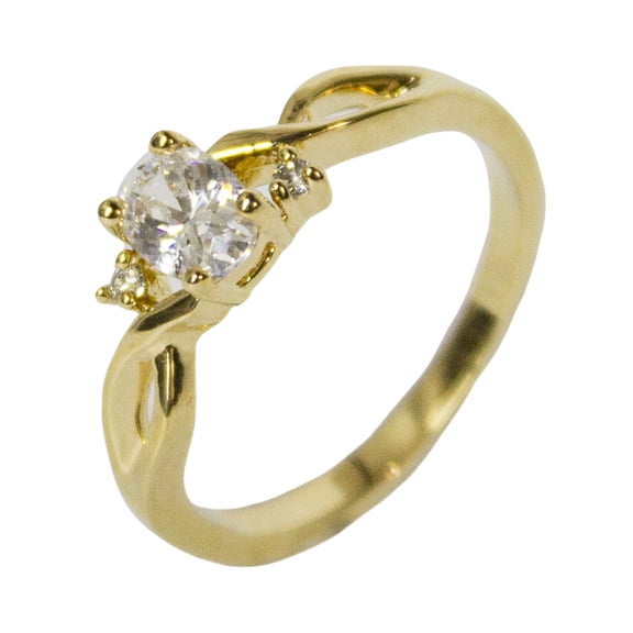 Women's 18 Kt Gold Plated Dress Ring Oval Cut CZ 113 (6)