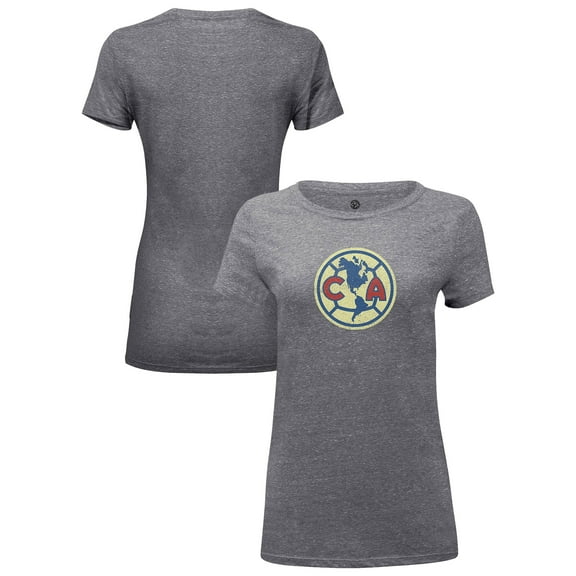 Women's 1863FC  Heather Gray Club America Color Badge Tri-Blend T-Shirt