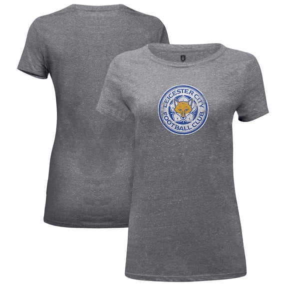 Women's 1863FC Heather Gray Leicester City Color Badge Tri-Blend T-Shirt