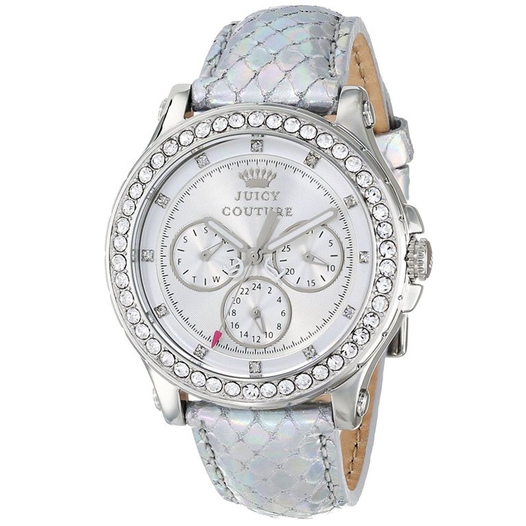 Juicy Couture Silver Metallic Leather Strap Watch GORGEOUS Juicy Couture Woman main image 2