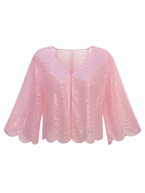 Women's 1920s Sequin Jacket – Vintage Mesh Bolero Coat for Evening Dress, Gatsby Party, Wedding, Prom
