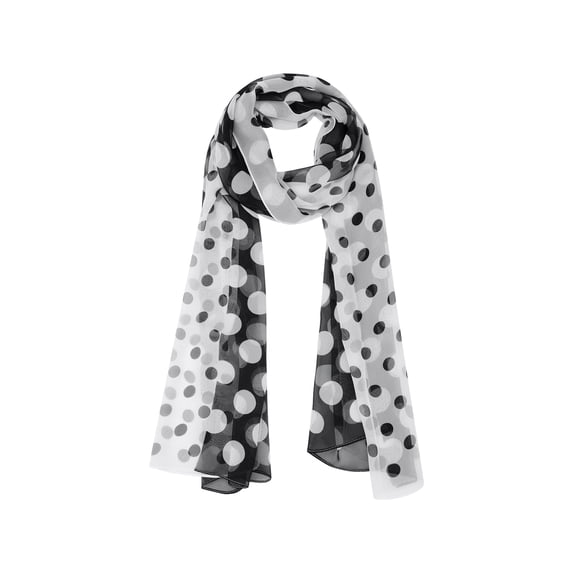 Women's 1950s Polka Dots Vintage Scarf, Sunscreen Lightweight Silky Neckerchief Head Wrap for Summer One Size polka dot-1