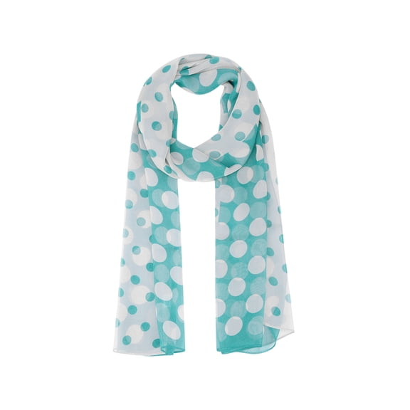 Women's 1950s Polka Dots Vintage Scarf, Sunscreen Lightweight Silky Neckerchief Head Wrap for Summer One Size polka dot-3