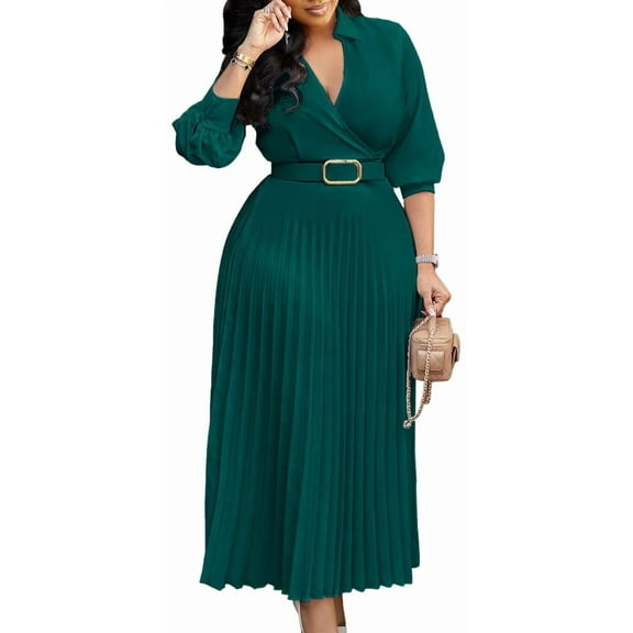 Women's 1950s Retro Vintage Cocktail Swing Dresses Mini Pleated A-line Dress