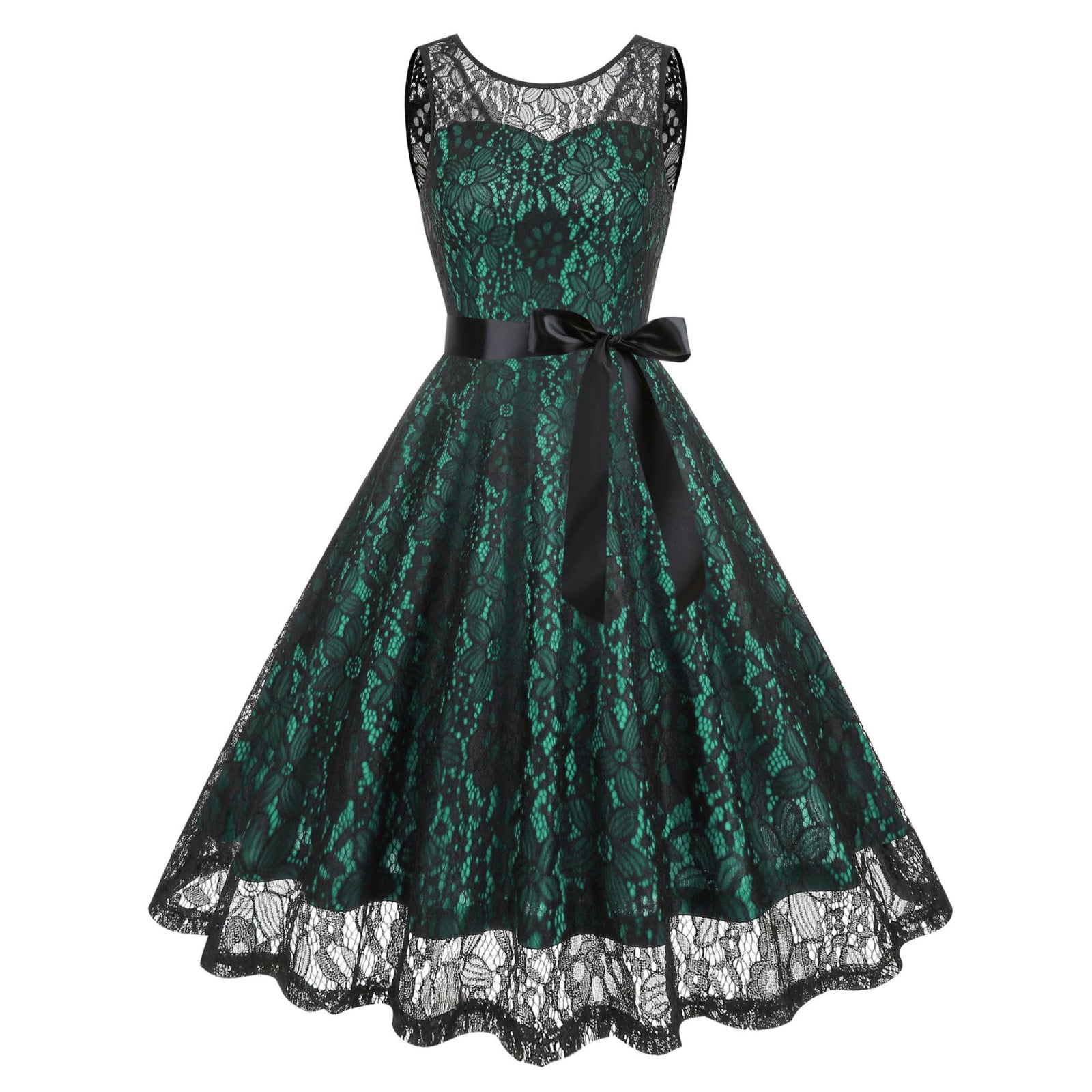 Women's 1950s Vintage Rockabilly Swing Dress Cocktail Dresses
