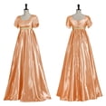 thumbnail image 1 of Women’s 19th Century Satin Ball Gown Victorian Regency Empire Waist Dress, 1 of 3