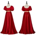 thumbnail image 1 of Women’s 19th Century Satin Ball Gown Victorian Regency Empire Waist Dress, 1 of 3