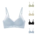 thumbnail image 1 of Women's 1PC Solid Color Gathered Daily Underwear Bra, Bras, Everyday Bra, Wireless, No Underwire, Seamless, Smoothing, Comfortable, Soft, Side Support, Breathable, Women's Casual, 1 of 3