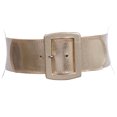 thumbnail image 1 of Women's 2 1/2" (64 mm) Wide Elastic High Waist Leather Stretch Belt, 1 of 4