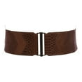 thumbnail image 1 of Women's 2 1/2" High Waist Elastic Croco and Faux Suede Stretch Belt, 1 of 3