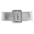 thumbnail image 1 of Women's 2 1/4" Wide High Waist Rectangular Stitch-edged Leather Belt, 1 of 4