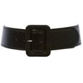 thumbnail image 1 of Women's 2 1/4" Wide High Waist Stitch Rectangular Leather Belt, 1 of 3