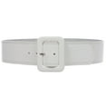 thumbnail image 1 of Women's 2 1/4" Wide High Waist Stitch Rectangular Leather Belt, 1 of 3