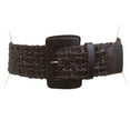 thumbnail image 1 of Women's 2 3/8" or 60 mm Wide High Waist Braided Woven Full Grain Leather Belt, 1 of 3