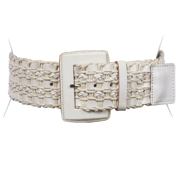 Michael Kors Leather White Braided Belt MICHAEL Michael Kors | Accessories | Michael Kors Straw  main image 2