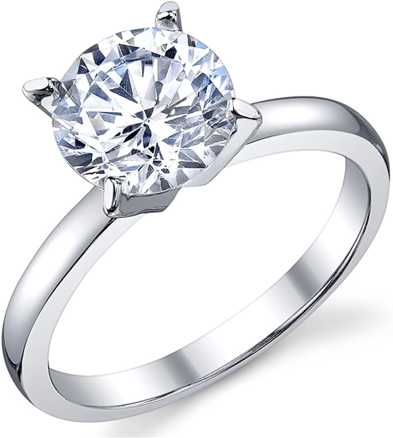 50 Pointer Double Shank Platinum Solitaire Engagement Ring for Women JL PT  546