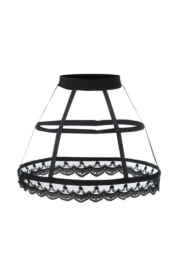 Women's 2 Hoop A Line Knee Length Wedding Ball Gown Petticoat Underskirt Elastic Waist Polyester One Size