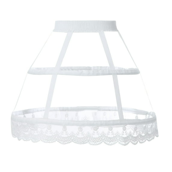 Women's 2 Hoop A Line Knee Length Wedding Ball Gown Petticoat Underskirt Elastic Waist Polyester One Size