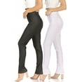 thumbnail image 1 of Women's 2 Pack Casual Comfy Slim Pocket Jeggings Jeans Pants with Button, 1 of 7