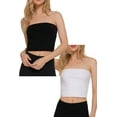 thumbnail image 1 of Women's 2-Pack Crop Tube Tops Cotton Spandex Lightweight Jersey Fabric, 1 of 5