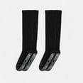 thumbnail image 1 of Women's 2-Pack Long Ribbed Non-Slip Socks with Grip Soles for Indoor Comfort and Support - Black, 1 of 5