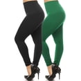 thumbnail image 1 of Women's Plus Size Banded Waist Leggings with Fleece Lining, 1 of 7
