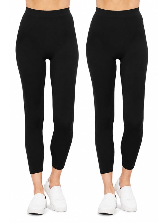 High Waist Relaxed Fit Nylon Spandex Leggings, 1 Pack (Juniors)