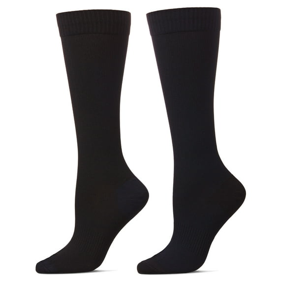 MeMoi Women's 2 Pair Pack Tipped Compression Socks - Womens - Female, 10-13, Navy-Black