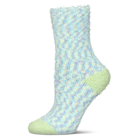 MeMoi Women's 2 Pair Pack Tipped Cozy Crew Socks - Womens - Female, One Size, Mint Green