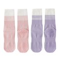 thumbnail image 1 of Women's 2-Pair Set Gradient Mid-Calf Grip Socks with Soft Seamless Toe and Anti-Slip Bottom for Yoga or Sneakers - 2 pairs-B, 1 of 7
