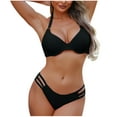 thumbnail image 1 of Women's 2 Piece Bikini Set Spaghetti Strap High Cut Push Up Underwire Swimsuit, 1 of 5