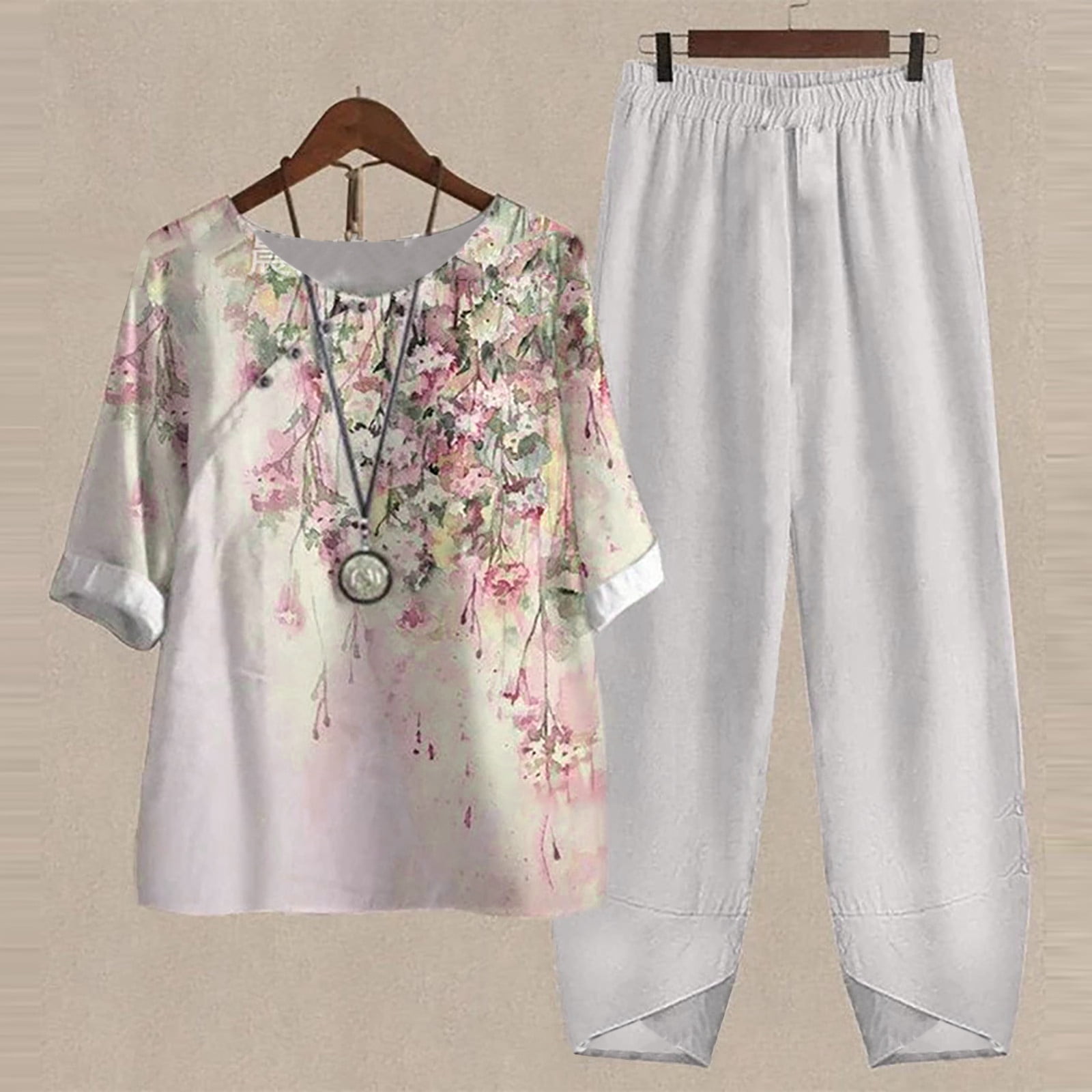 Wavlynn Women's Two Piece Spring Coat and Button Down Shirt Set in Cotton Blend main image 0