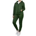 thumbnail image 1 of Women's 2-Piece Fleece-Lined Full Zip Hoodie & Jogger Set, 1 of 5
