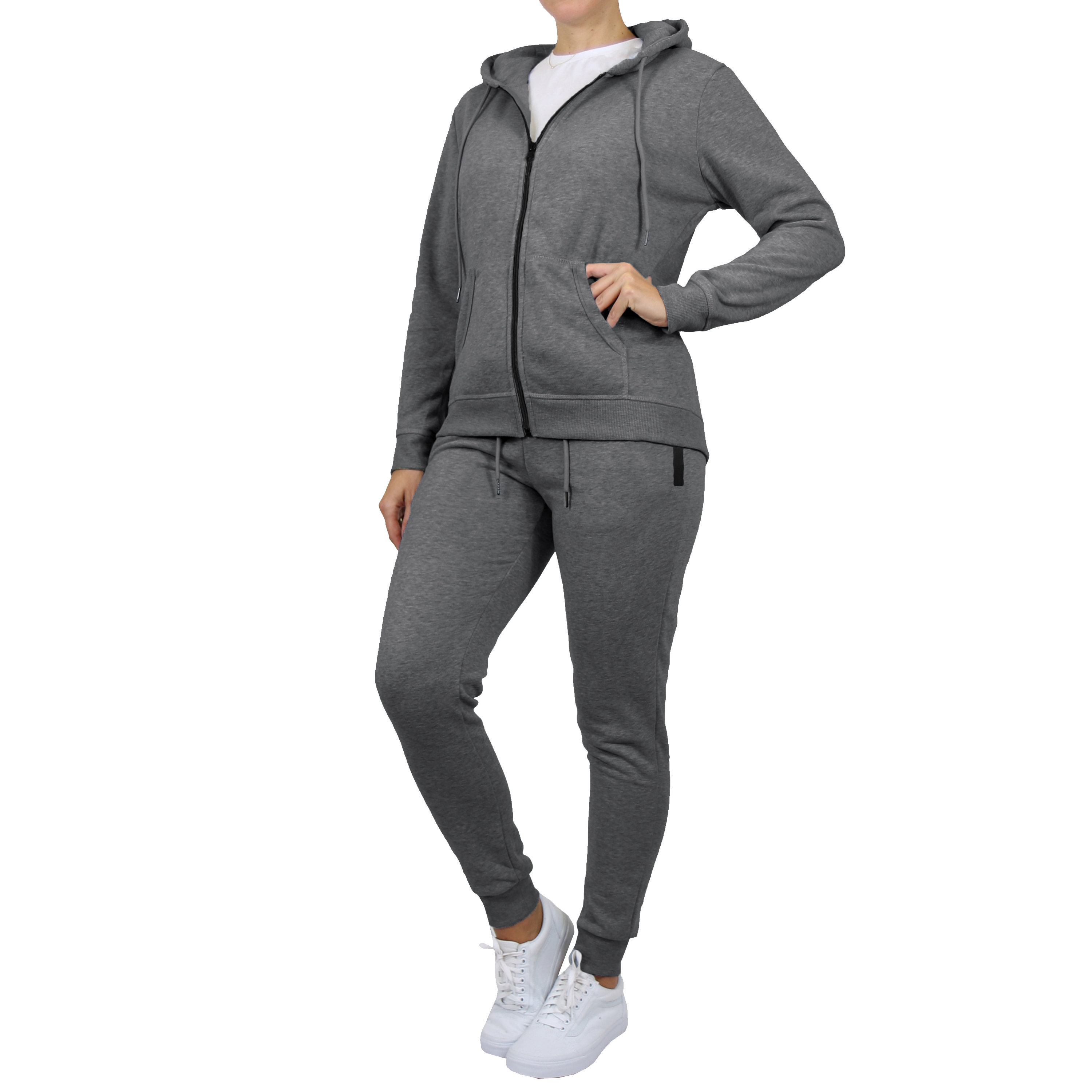 Athletic Works Women's Printed Brushed Jersey Sweatshirt and Jogger ...