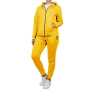 GALAXY BY HARVIC Women's 2-Piece Fleece-Lined Full Zip Hoodie & Jogger Set