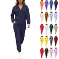 thumbnail image 1 of Women's 2-Piece Fleece Tracksuit Set Full Zip Hoodie and Jogger Pants Casual Lounge Outfit Fall Winter Daily Wear, 1 of 10