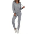thumbnail image 1 of Women's 2-Piece Hoodie Sweatshirt & Jogger Pants Lounge Active Gym Yoga Set, 1 of 2