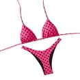 thumbnail image 1 of Women's 2 Piece Leopard Print Bikini Sets Halter String Triangle Swimsuit Bathing Suits (Pink,S), 1 of 7