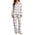 thumbnail image 1 of Women's 2 Piece Lounge Pajama Sets Women Halloween Print Loungewear Pajama Sets For Home Comfort Night Sleep White L, 1 of 5