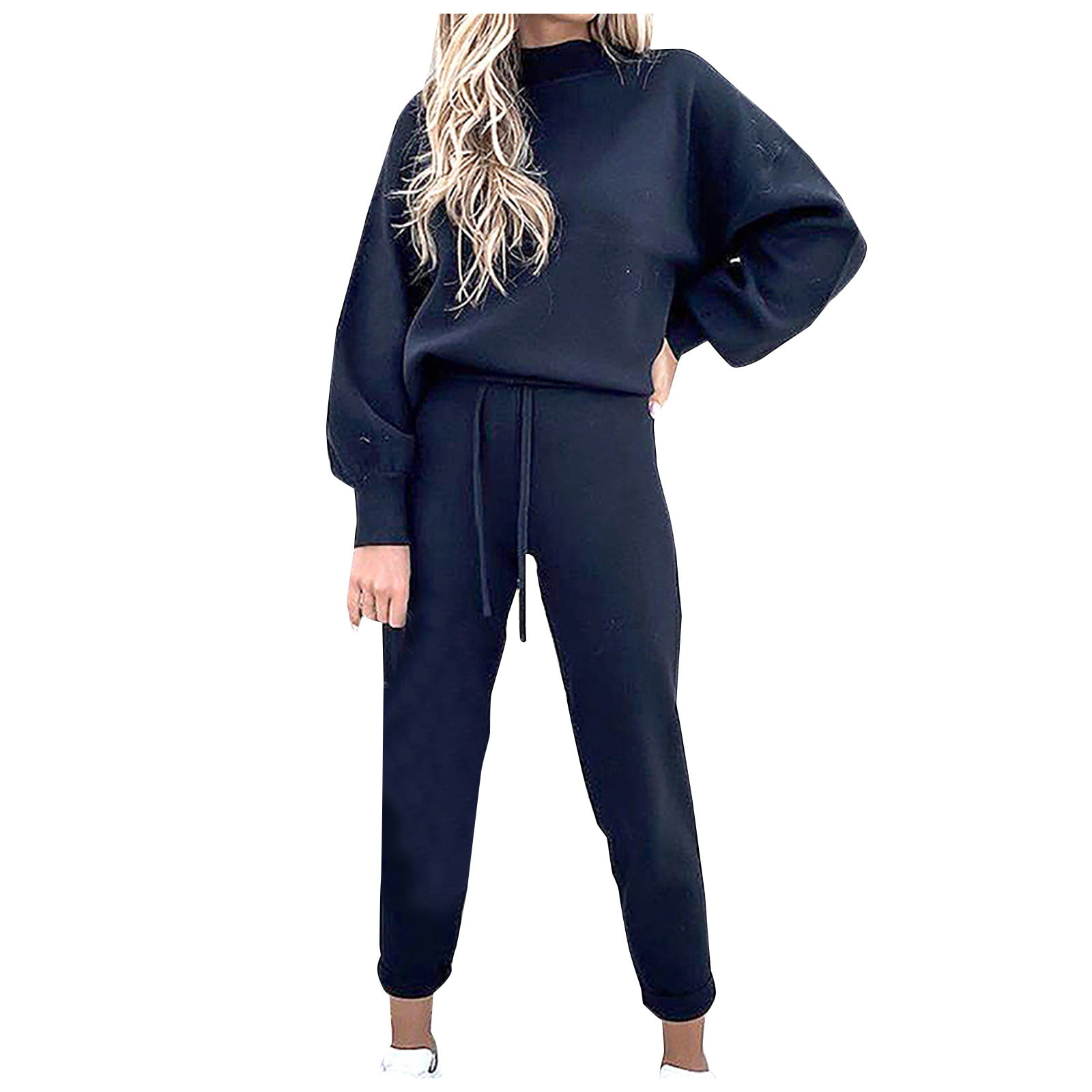 Women’s Lounge Set with Pullover and Joggers – Two Piece Casual Matching Outfit