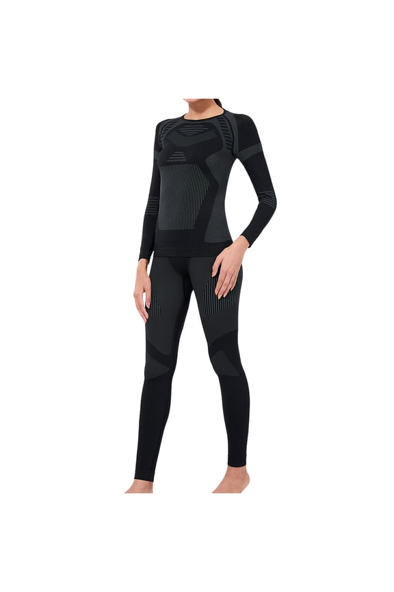 Women's 2 Piece Matching Lounge Set Underwear Womens Ski Base Underlayer Ladies Thermal & Leggings Quickly Dry