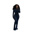 thumbnail image 1 of Women’s 2 Piece Outfit Set, Sexy Bodycon Long Sleeve Crop Top and Flared Pants Set, Stretchy Athletic Lounge Wear Tracksuit for Casual or Party Style, 1 of 3