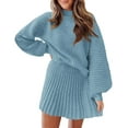 thumbnail image 1 of Long Sleeve Women Fall Winter 2 Pieces Skirt Sets Casual Sweater Pullover and Skirt, 1 of 6